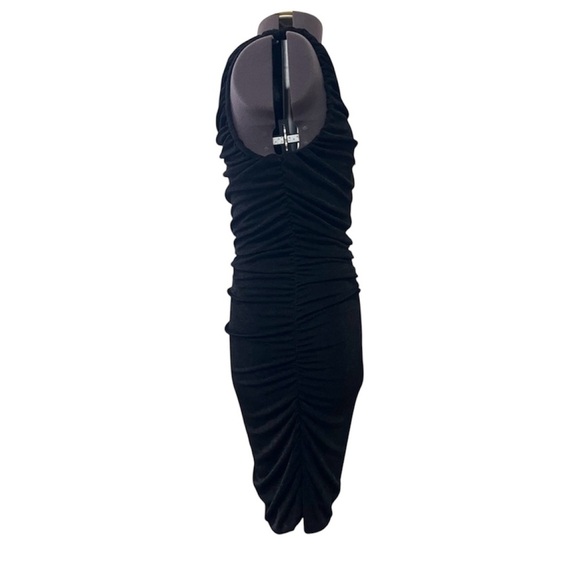 Layner Sexy One Shoulder Ruched Sleeveless Black Bodycon Dress Size M - Picture 9 of 12